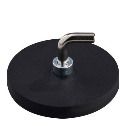 Rubber-coated magnet with hook, L-shaped 43 mm | null