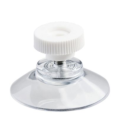 Thumb screw suction cups 30 mm | M4, 6 mm long  | knurled nut made of white plastic 