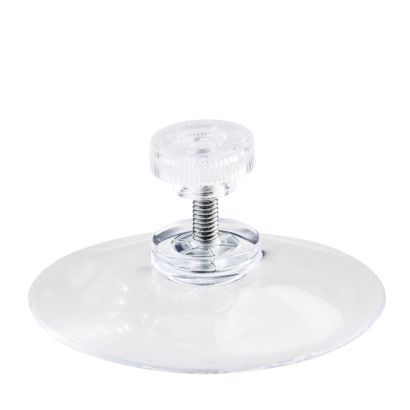 Přísavky s rýhovanou maticí 40 mm | M4, délka 10 mm  | Rýhovaná matice z transparentního plastu 