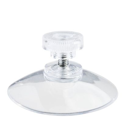 Thumb screw suction cups 50 mm | M4, 6 mm long  | knurled nut made of transparent plastic 