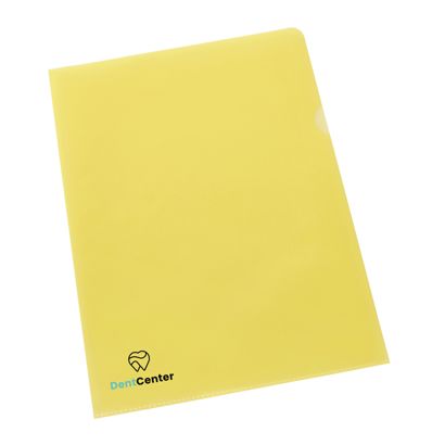 Průhledné obaly A4, potištěné 2barevný | Sítotisk | žlutá | PP | 120 µm | zrnitý