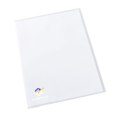 Cut flush folders A4 printed 3-coloured | Screen printing | transparent | PP | 150 µm | grained