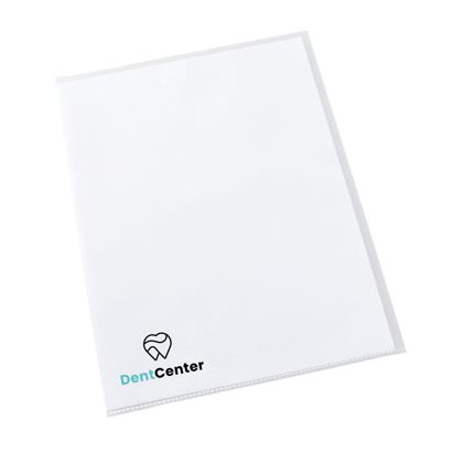 Cut flush folders A4 printed 2-coloured | Screen printing | transparent | PP | 160 µm | smooth