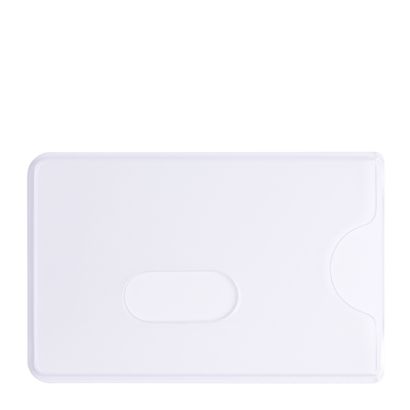 Credit card holders with RFID protection and long hole slot, 59 x 88 mm, white 