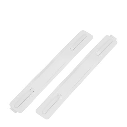 File System with prongs, self-adhesive, 3 Parts, 150 x 20 mm, white 100 pieces in bag 