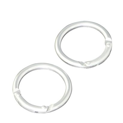 Carabiner hooks, round, 38 mm, Aluminium, silver null
