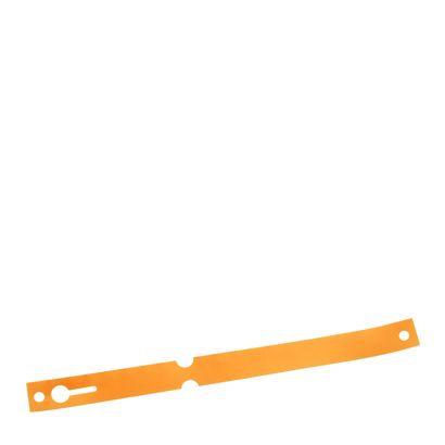 Visačky s poutkem na klíče, folie HDPE oranžová 