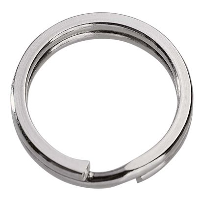 Key rings, nickel-plated, flat 20 mm
