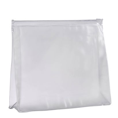 Zip-Pouch for inserts A5, long edge open, transparent 