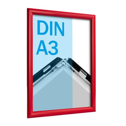 Snap frame A3 standard red  | 25 mm | Mitred 