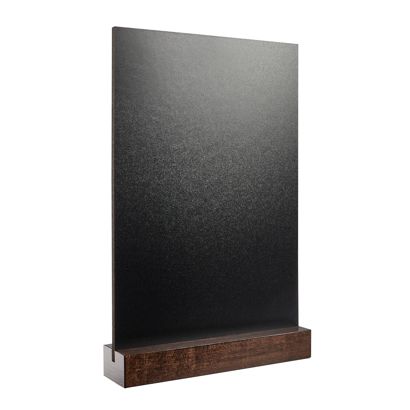 Stolní stojánek s křídovou tabulí černá|tmavě hnědá  | A4 - 210 x 297 mm 