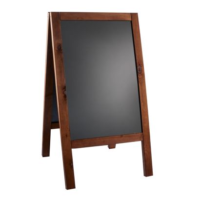 Wooden pavement sign WOOD-STOP Pro L Outdoor, 53 x 80 cm chalkboard, wood look 