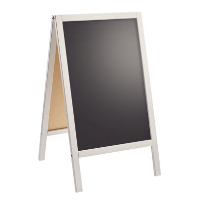 Zákaznický poutač dřevěný WOOD-STOP Lite S, křídová tabule 44 x 66 cm, bílý bílá 