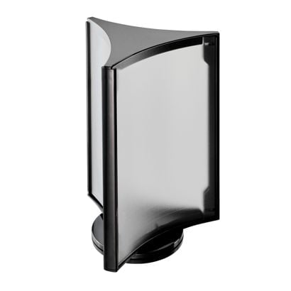Rotating sign holder, 3-sided, A5, black A5