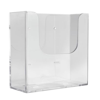 Wall leaflet holder, extra deep, polystyrene, transparent PTXH, 1 x A5