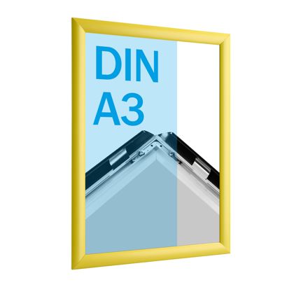 Klip rám A3 Standard žlutá  | 25 mm | Zkosení 
