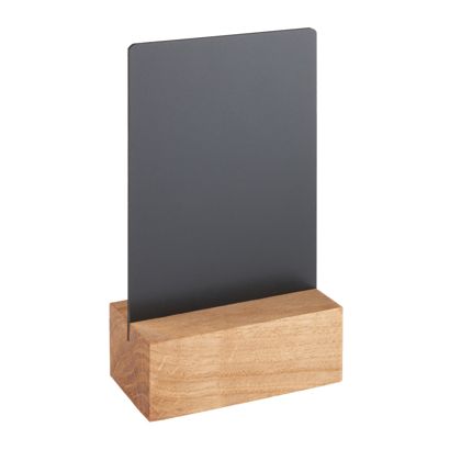 Stolní stojánek s křídovou tabulí černá|hnědá  | 100 x 70 mm 