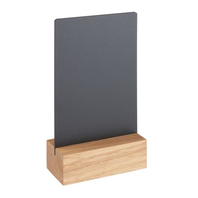 Stolní stojánek s křídovou tabulí černá|hnědá  | 120 x 80 mm 