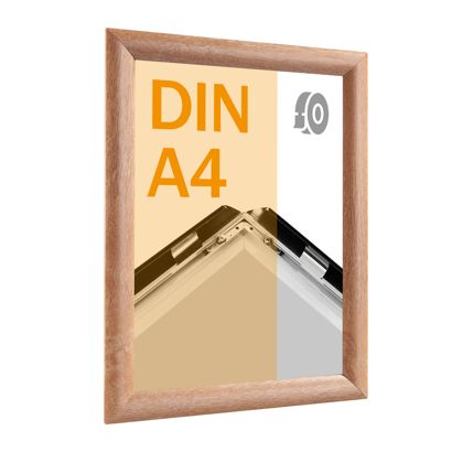 Sklopný rám A4, samolepicí vzhled světlého dřeva  | Zkosení 