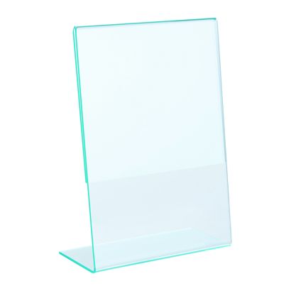 Reklamní stojan ve tvaru L "glas-look", akrylátový A6