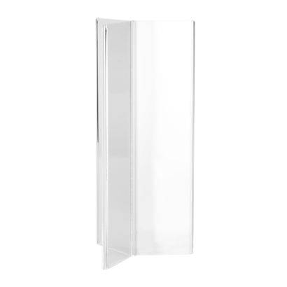 Table menu holder, acrylic, Y-shaped, 1/2 DL (53 x 210 mm)