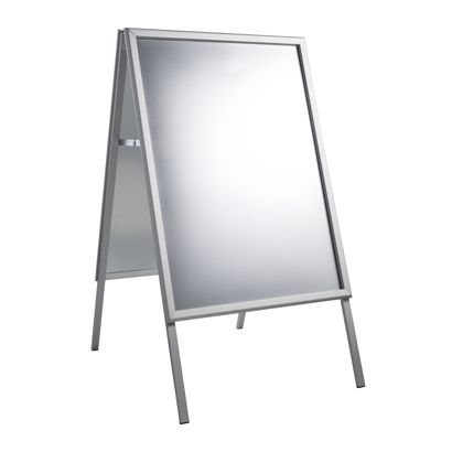 Reklamní stojan A1 SOLID-STOP Pro, 32 mm, zkosený, těsnící stříbrná 