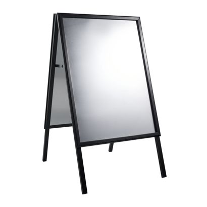 Reklamní stojan A1 SOLID-STOP Pro, 32 mm, zkosený, těsnící černá 