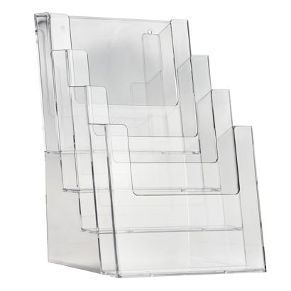 Leaflet holder, polystyrene, portrait, Taymar 4 x A5