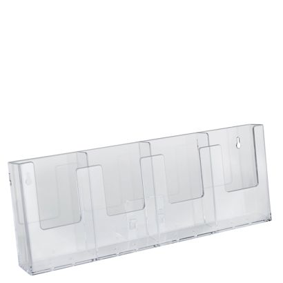 Leaflet holder 1/3 A4 portrait, 4 trays, polystyrene, Taymar 