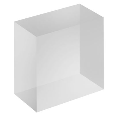 Acrylic block, transparent 75 x 75 x 50 mm