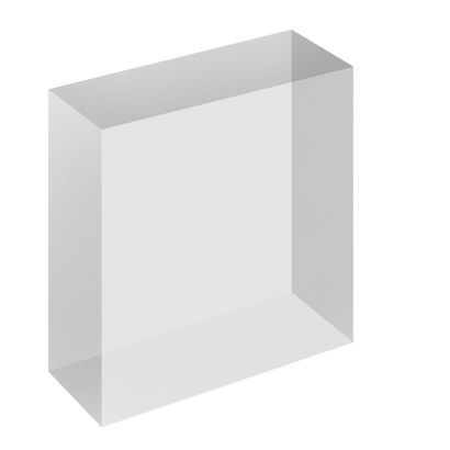 Acrylic block, transparent 100 x 100 x 40 mm