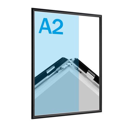 Snap frame, aluminium, A2 Mitred | black | 17 mm