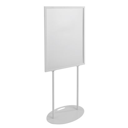 Info display A1, double-sided, oval base white
