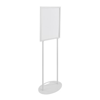 Info display double-sided A2, oval base white