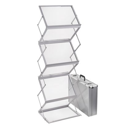 Brochure stand foldable BOSTON 12 x A4 or 6 x A3 with case, white A3  | white  | with case 
