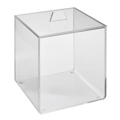 Acrylic box with lid 150 x 150 x 150 mm  | recessed lid 