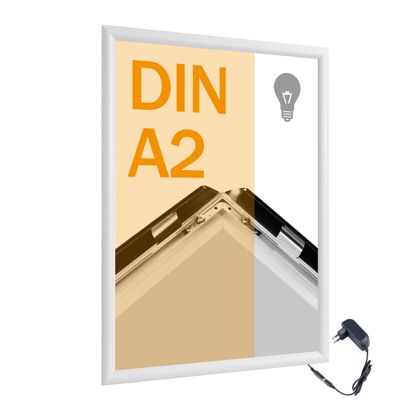 LED snap frame A2 white
