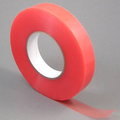Oboustranná PET lepicí páska, akrylátové lepidlo se silnou přilnavostí, červená krycí folie, TLM21 25 mm