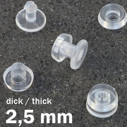 transparent | 2.5 mm Snap rivets with thick head | SPRINTIS