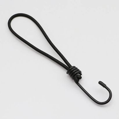 Bungee loops with metal hook 200 mm | black 