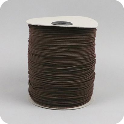 Elastic cords on reel, 2,2 mm brown 