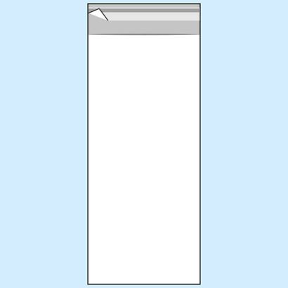 Bags with flap, OPP foil, recloseable, transparent 100 x 250 mm 