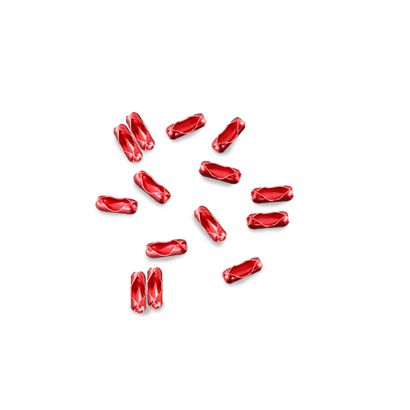 Vtlačovací uzávěry pro kuličkové řetízky 2.4 mm | červená 