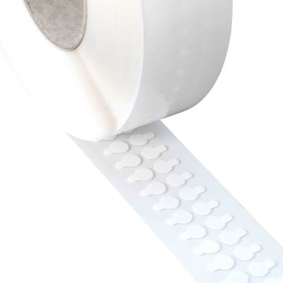 Oboustranné lepicí body s čistým akrylátem, tloušťka 1 mm, silná přilnavost/silná přilnavost 20 mm | 3000 kus