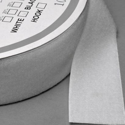 Suchý zip k našití, páska se smyčkami (25 m na cívce) 50 mm | bílá 