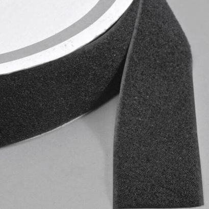 Suchý zip k našití, páska se smyčkami (25 m na cívce) 50 mm | černá 