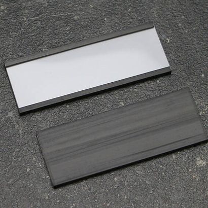 Držák štítků, C profil, magnetický, výřezky 30 mm | 80 mm | nesamolepicí 
