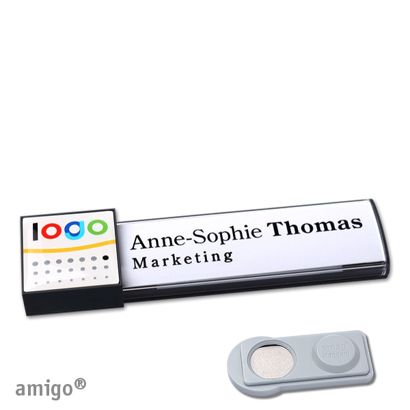 Jmenovky amigo® doming, magnet antracitová  | Magnet smag®  | čtvereček  | antracitová  |  