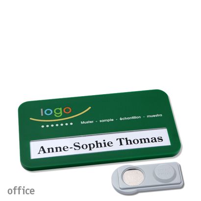 Jmenovky office color-print, magnet zelená  | Magnet smag® 