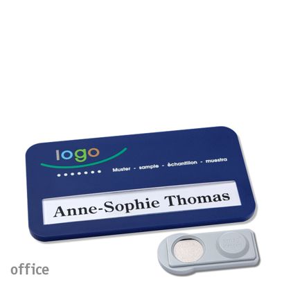 Jmenovky office color-print, magnet tmavě modrá  | Magnet smag® 